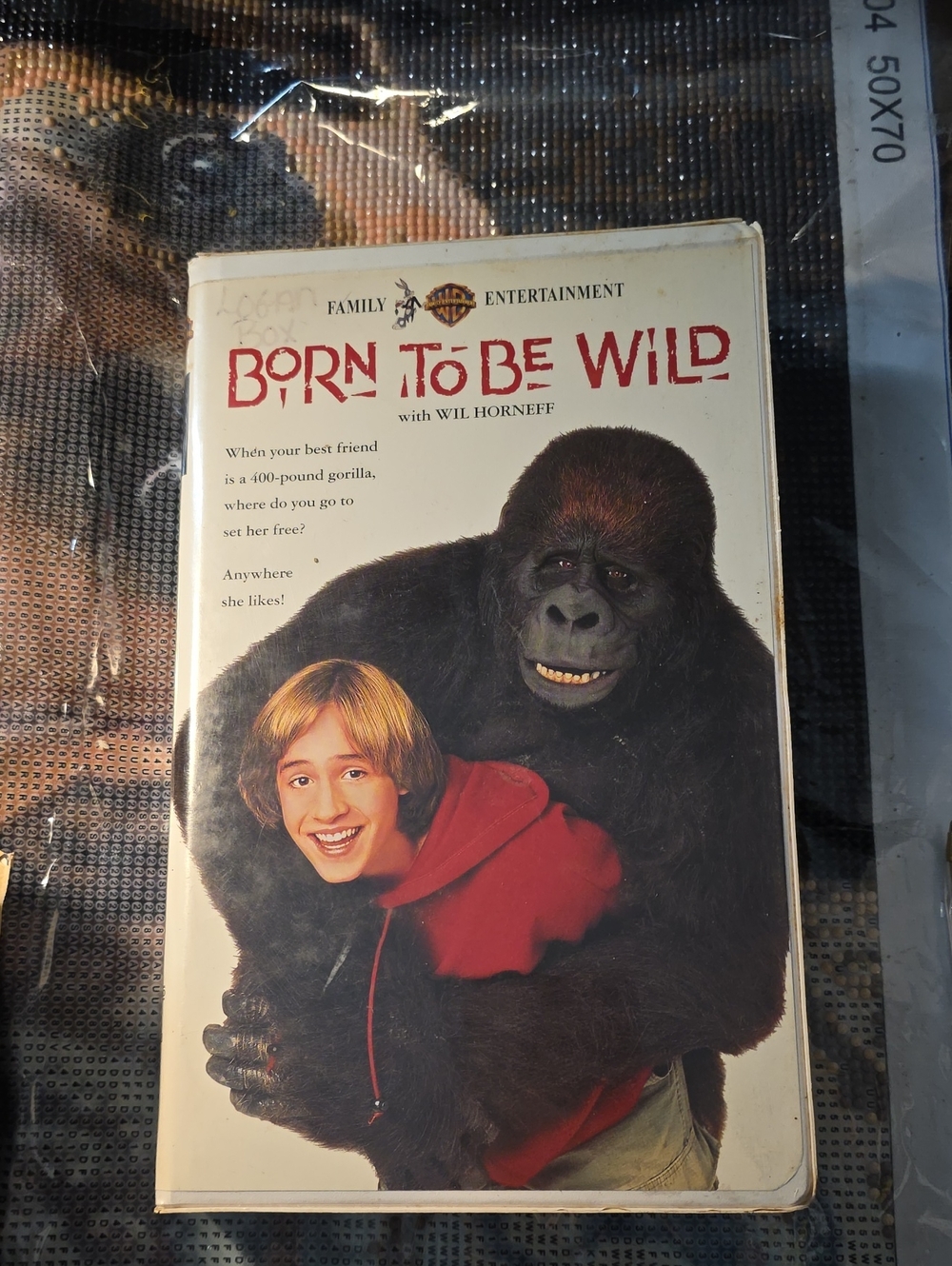 Warner Bros. Born to Be Wild VHS Cover - Black, Red, White